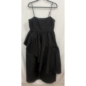 NWT Kate Spade New York X Target Tiered Ruffle Midi Dress‎ Babydoll Black Size M